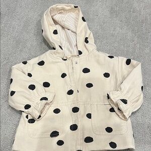Zara Baby Cream Jacket with Black Dots